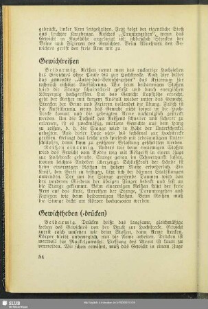 Gewichtheben (-drücken)