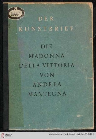 Band 38: Der Kunstbrief: Andrea Mantegna - Die Madonna della Vittoria