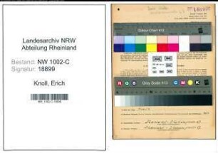 Entnazifizierung Erich Knoll, geb. 27.09.1911 (Radiotechn.)