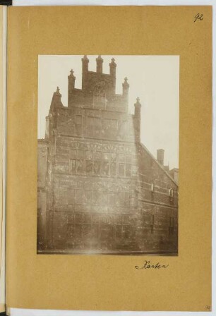 Gotisches Haus, Xanten: Ansicht (aus: Skizzen- und Fotoalbum 18)