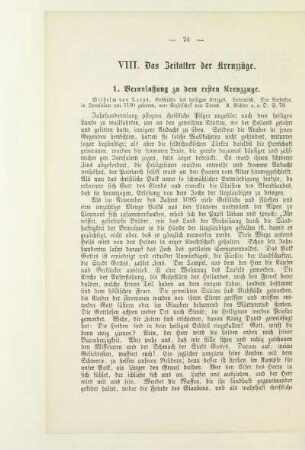 VIII. Das Zeitalter der Kreuzzüge