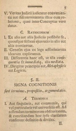 §. II. Signa cognitionis.