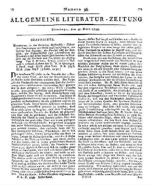 Meiners, C.: Historische Vergleichung der Sitten, und Verfassungen, der Gesetze und Gewerbe, des Handels, und der Religion, der Wissenschaften, und Lehranstalten des Mittelalters mit denen unsers Jahrhunderts in Rücksicht auf die Vortheile, und Nachtheile der Aufklärung. Bd. 1-3. Hannover: Helwing 1793-94