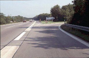 Ausfahrt Ost von Hauptfahrbahn Ost (Basel Richtung Karlsruhe)