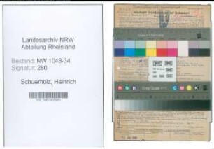 Entnazifizierung Heinrich Schuerholz , geb. 09.03.1892 (Arzt)