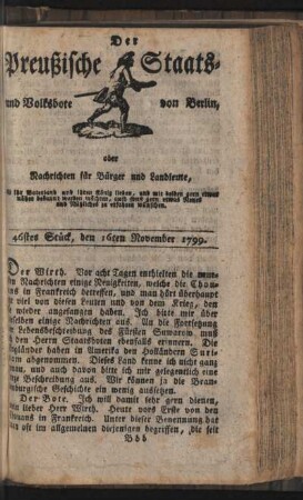 46stes Stück, den 16ten November 1799