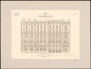 Gasthaus 1. Ranges: Fassade zur Nebenstraße 1:100