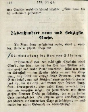 Siebenhundert neun und siebzigste Nach