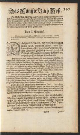 Das Fünffte Buch Mosi.