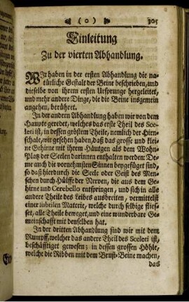 Einleitung zu der vierten Abhandlung.