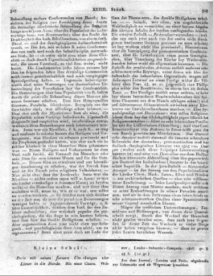 Paris mit seinen fernern Umgebungen vier Lieues in die Runde. Mit einer Charte. Weimar, Landes-Industrie-Comptoir, 1807. gr. 8. 48 S.