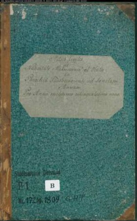 Zivilstandsregister der katholischen Gemeinde Fürstenau, Kreis Höxter (GHT 1809) (Gemeinde: Katholische Gemeinde Fürstenau)