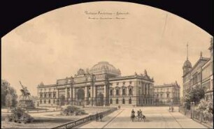 Reichstag, Berlin Zweiter Wettbewerb: Ansicht vom Königsplatz aus