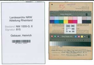 Entnazifizierung Heinrich Gebauer , geb. 12.04.1891 (Konstrukteur)