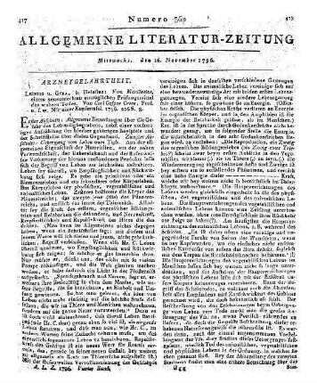 Creve, J. K. I. A.: Vom Metallreize, einem neuentdeckten untrüglichen Prüfungsmittel des wahren Todes. Leipzig, Gera: Heinsius 1796