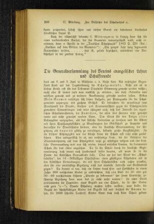 ¬Die¬ Generalversammlung des Vereins evangelischer Lehrer und Schulfreunde