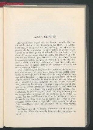 Mala suerte