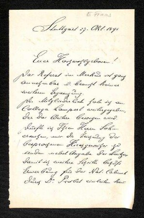 Brief E. Fraas