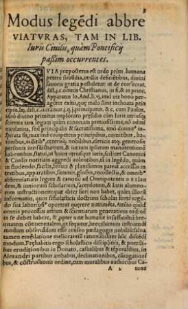 Modus legendi Abbreviaturas in iure