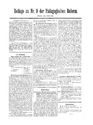 Mitteilungen : (Fortsetzung aus dem Hauptblatt) ; Beilage zu Nr. 9 der Pädagogischen Reform