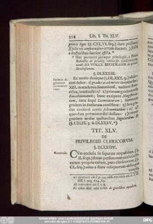 Tit. XLV. De Privilegiis Clericorum.