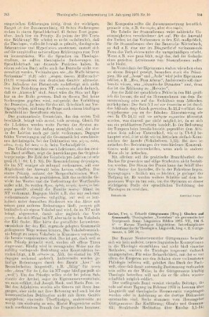 764-766 [Rezension] Glauben und Grammatik