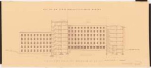 Reichsluftfahrtministerium, Berlin: Ansicht/Schnitt Hauptbau 1:100