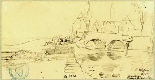 Grötzingen Bogenbrücke über die Pfinz