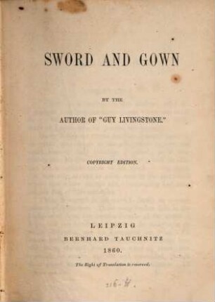 Sword and gown