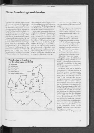 Wahlkreise in Hamburg zur Bundestagswahl 2002