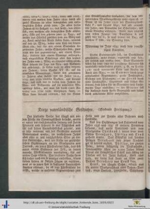 Kurze vaterländische Geschichte (Siebente Fortsetzung).