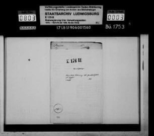 Fehlanzeige von Oberämtern betr. Grenzstreitigkeiten mit benachbarten Staaten