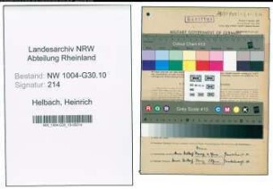 Entnazifizierung Heinrich Helbach , geb. 20.01.1906 (Steuermann)
