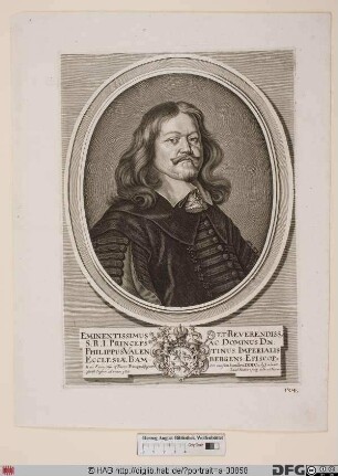 Bildnis Philipp Valentin (Voit von Rieneck), 1653-72 Fürstbischof von Bamberg