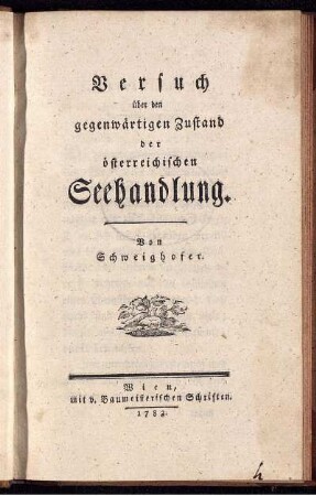 Versuch über den gegenwärtigen Zustand der österreichischen Seehandlung