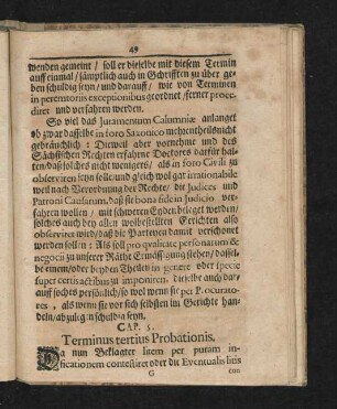Cap. 5. Terminus tertius Probationis.