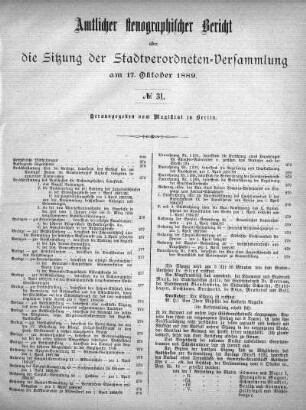 No. 31, 17. Oktober 1889