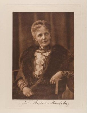 "Frau Bürgermeister Mönckeberg" aus der Mappe "Hamburgische Männer und Frauen am Anfang des XX. Jahrhunderts"