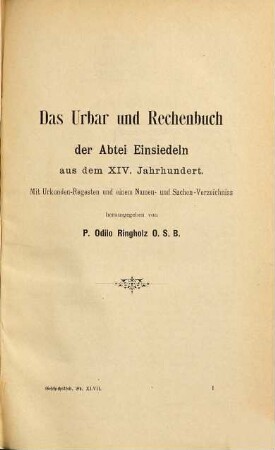 Der Geschichtsfreund : Mitteilungen des Historischen Vereins Zentralschweiz. 47. 1892