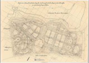 Friedhof, Bunzlau: Skizze des Friedhofs über Höhenplan 1:500