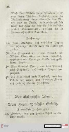 V. Von akademischen Lehrern