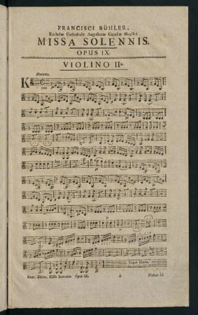 1-8, Violino II. Missa Solennis