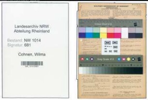 Entnazifizierung Wilma Cohnen , geb. 04.11.1920 ()