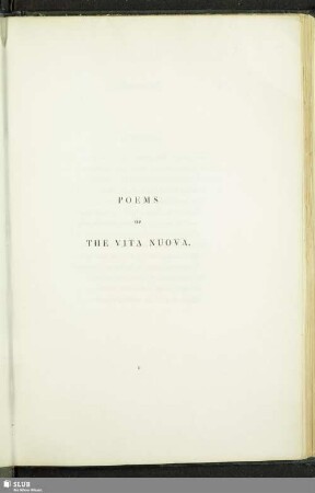 Poems Of The Vita Nuova
