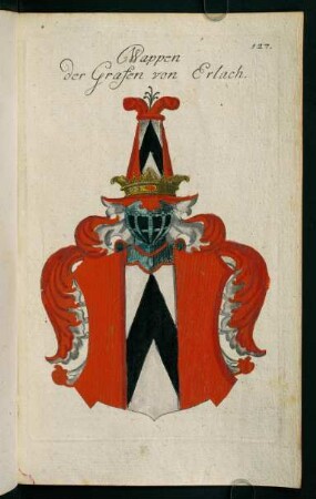 127r-127v, 127. Wappen der Grafen von Erlach