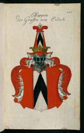 127r-127v, 127. Wappen der Grafen von Erlach