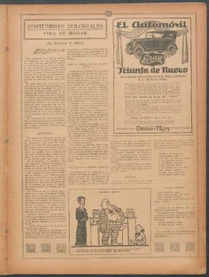 Cotumbres coloniales : Vida de hogar