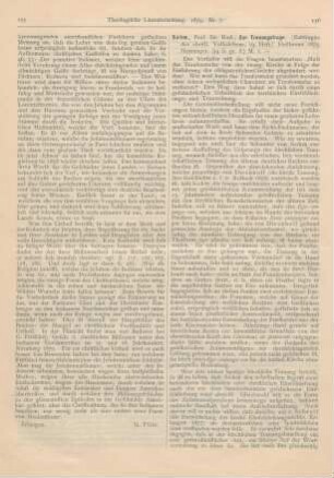156-158 [Rezension] Sohm, Rudolph, Zur Trauungsfrage