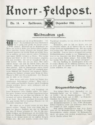 14.1916: Knorr-Feldpost