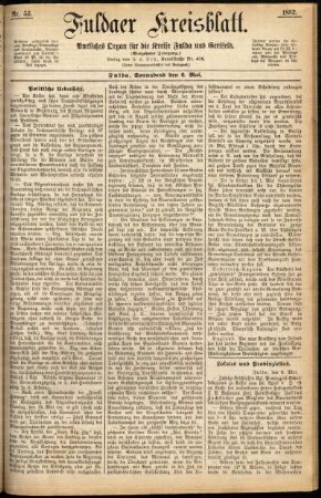 Ausgabe vom Samstag, den 06. Mai 1882.